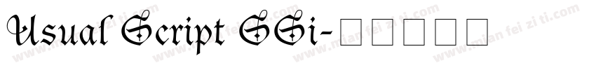 Usual Script SSi字体转换